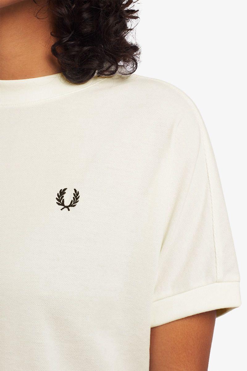 White Fred Perry Boxy Piqué Women's T Shirts | PH 2023KORI